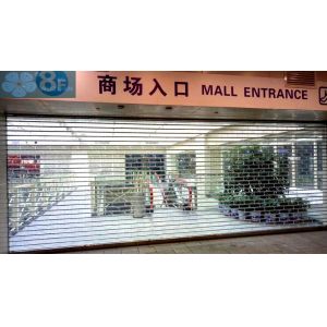 12mm Tube Polycarbonate Clear Roller Shutters For Mall