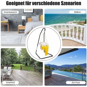 Adjustable Curved Hammock Chair Swing Stand For Hanging Chair Lounger Easy