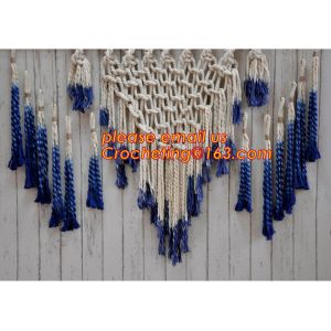 Quality MACRAME FOLDABLE SCREEN, MACRAME WALL HANGING, PLANT HOLDER , CURTAINS, TEA COASTER Macrame Wall Art Hanging Tapestry We for sale