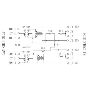 6605841-1 Magnetic RJ45 Jack LPJ16664CNL 10/100Base-T Connectivity