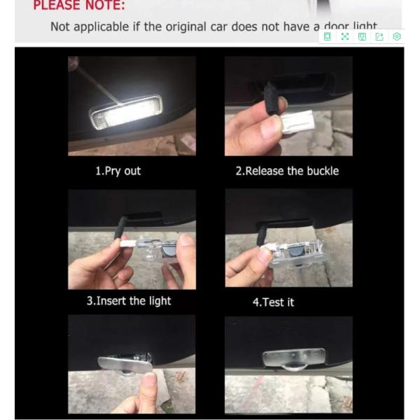 6500K 5W Door Projector Lights For Acura Shadow Light Emblem