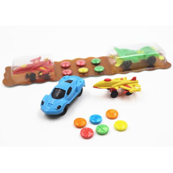 Buy Halloween Novelty Compressed Candy With Funny Car Plane Toy at wholesale prices