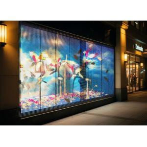 P2.6 Led Grille Screen Display Full Color 500*1000mm Led Screen Indoor Electronic 4500cd Advertising Screen Glass Window