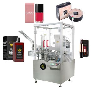 Pet Bottle Automatic Cartoning Machine Lipstick Nail Polish Perfume Vials