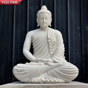 Wholesale Garden Decoration White Marble Buddha Statues