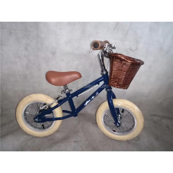 Steel Fork and Frame Balance Bike for Children 3-5 Years Old Blue Color 12 Inch