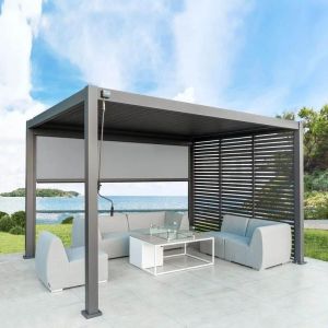 Outdoor Waterproof Electric Luxury Pergola Opening Roof Shutters Retractable