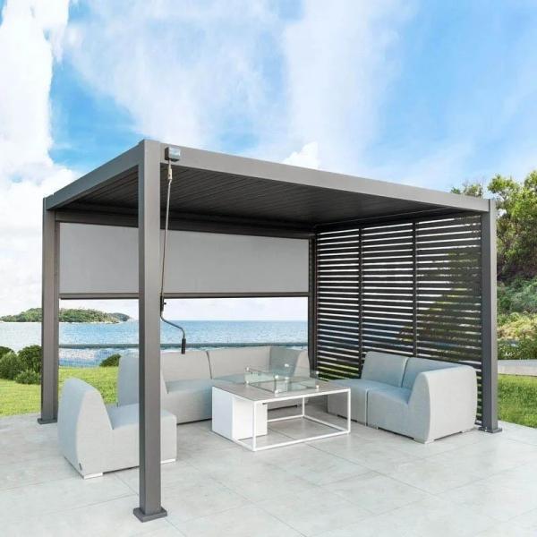 CNAS Certified Adjustable Louvered Hardtop Pergola for Green Environmental