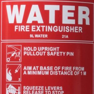 EN3 Ss304 Pressurized Water Fire Extinguisher 3L Portable Red