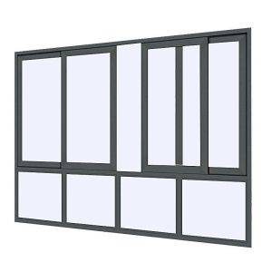 Modern Design Energy Efficient Aluminum Sliding Windows With Double Glazing
