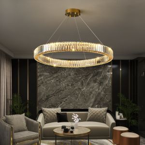 China Dia120cm Geometric Round Modern Ring Pendant Light AC85V To 265V on sale