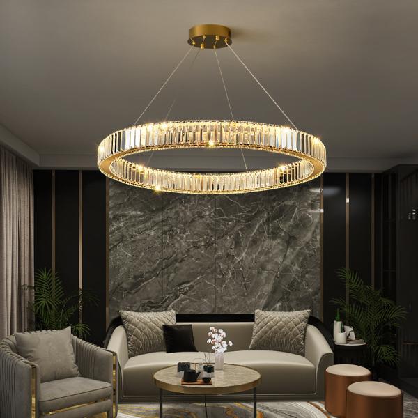 Buy Dia120cm Geometric Round Modern Ring Pendant Light AC85V To 265V at wholesale prices