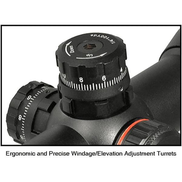 4X32 1" Night Vision Crossbow Scope Pro 5 Step RGB Illuminated Reticle With QD Rings