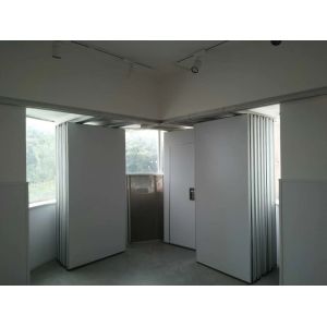 Plywood Finished Folding Partition Walls For Classroom , 65mm Thickness