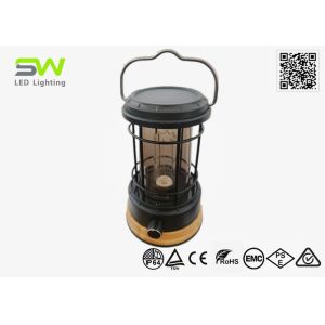 Customized Solar Bamboo Camping Lantern Lamp Rechargeable Dimmable 5W