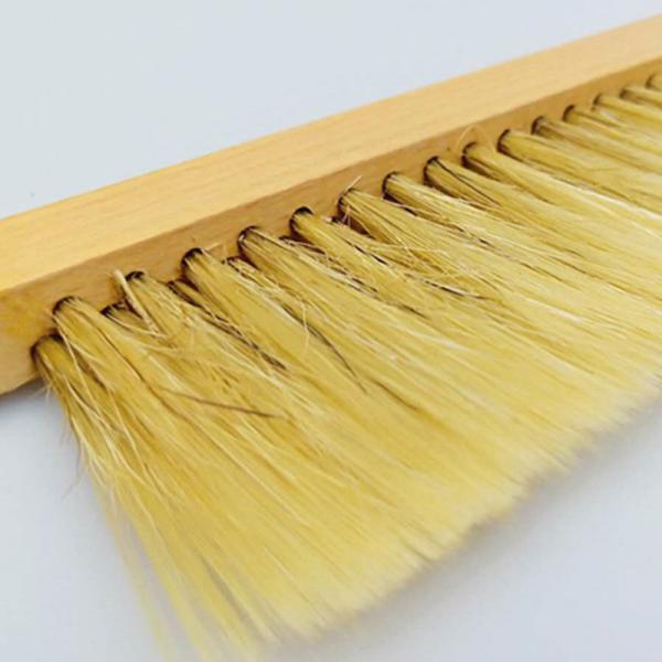 Double Rows Wooden Handle Plastic Hair Bee Brushes For Beekeeping