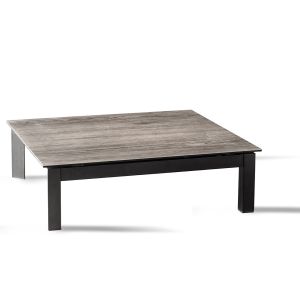 Quality Rectangle Artistic Coffee Tables , Tempered Glass Coffee Table Black Leg for sale