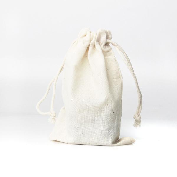 Candy Gift Drawstring Net Bags , Cotton Muslin Drawstring Bags Plain White Color