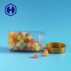 Round Straight 300ml Airtight Plastic Jar Food Safe 116mm Height