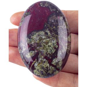 Natural Dragon Bloodstone Oval Shaped Craft Stone Dragon Bloodstone Palm