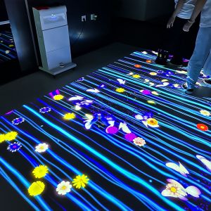 Mobile Interactive Floor Projection System with 4000 Lumens Brightness and