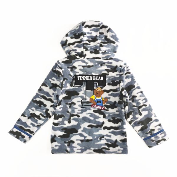 100% Polyester Shell Material Boys Hooded Winter Coat with Cotton Lining and Zipper