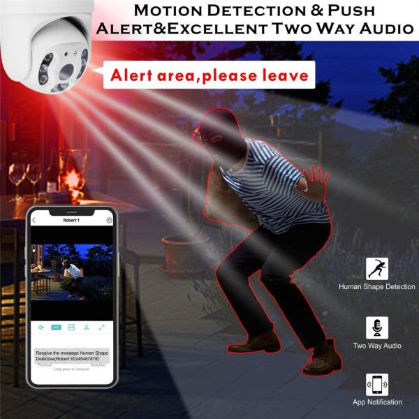 Camera HD 1080P Outdoor Wireless Wi-Fi IP Camera Two Way Audio Auto Tracking Night Vision IP65 Waterproof