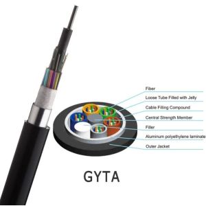 Single mode Optical GYTA Outdoor 4 Core Non-Armored Fiber Optic Cable/Communicat