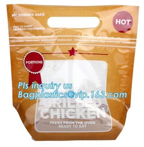Plastic Zip lockk bag for chicken packing/microwaveable chicken bags/anti-fog