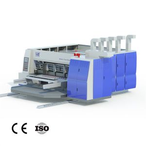 Flexo Ink 4 Colors Corrugated Carton Printing Machine Slotting Die Cutting