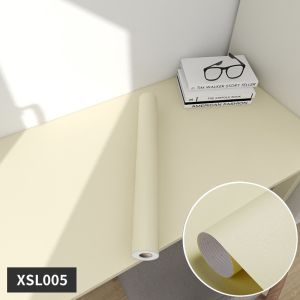 Peel and Stick Textured Wallpaper in Orange Solid Design Style Contact Paper