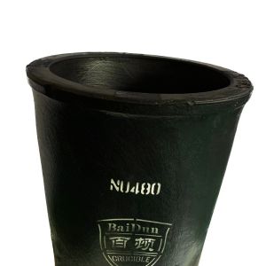 Straight Cylindrical Carborundum Graphite Crucible Fast Thermal Conductivity