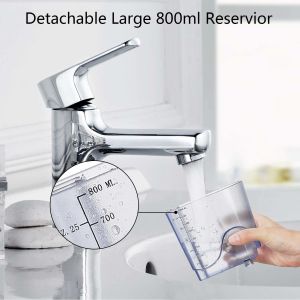 Countertop Water Flosser Oral Irrigator with 800ml Water Tank 4 Work Modes and