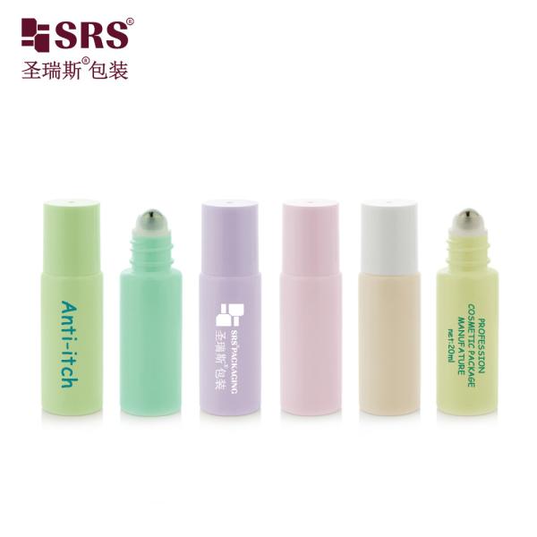 Pocket Size Nude Color Plastic Injection Blowing Custom Solid Color Anti-itch Liquid 15ml Roll Bottle