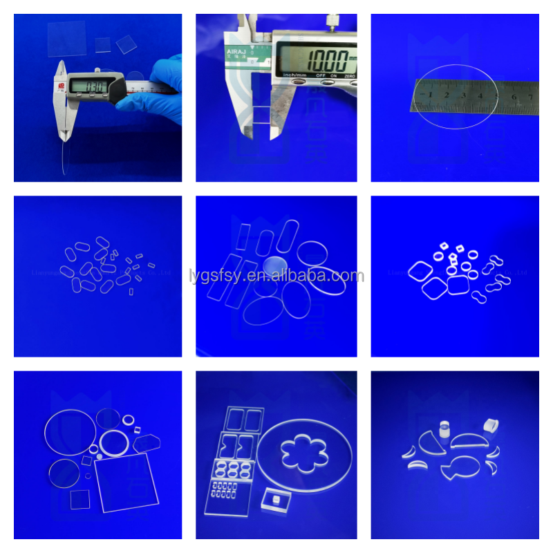 Custom High Temperature Resistance (1150℃) Quartz Glass Plate with High Light Transmittance (>92%) and High Hardness (Morse 6.5) for Precision Optics