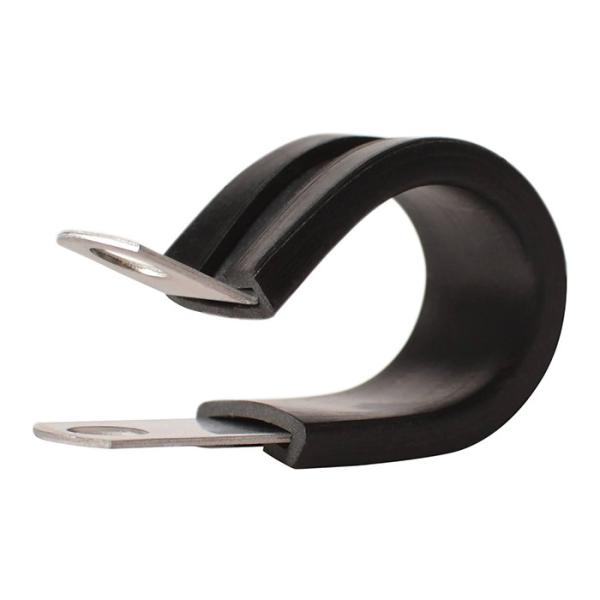 Buy Rubber Cushioned Aluminum Brake Hose Clips Clamps Anoidized Surface at wholesale prices