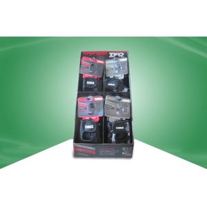 Black Custom Cardboard Countertop Displays Fulfillment With Gloves Before