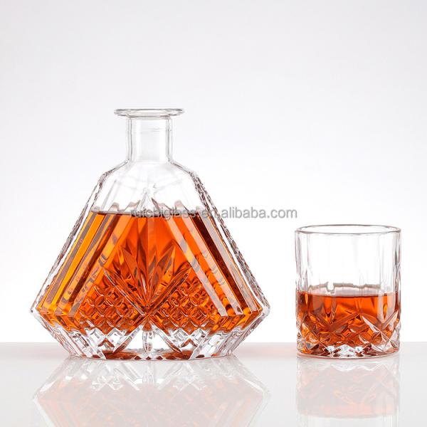 Buy end Whisky Glass Bottle with Embossed Logo and Super Flint Glass Material at wholesale prices