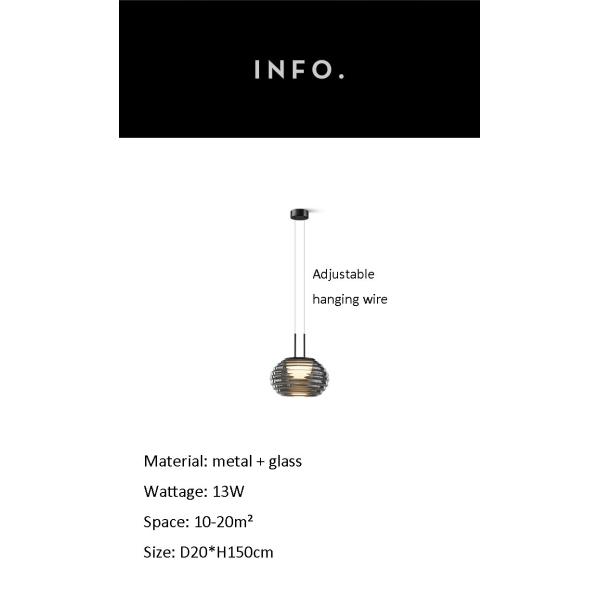 Nordic Simple Bedroom Bedside Pendant Lights Restaurant Living Room Lila Pendant Lamp(WH-GP-129)