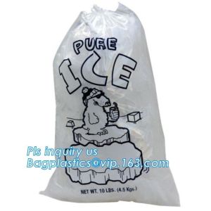 COMPOSTABLE customized ice bag with drawstring, Food Industrial Use Plastic
