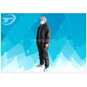 Lightweight Anti - Acid Disposable Coverall Suit Microporous Film Laminated