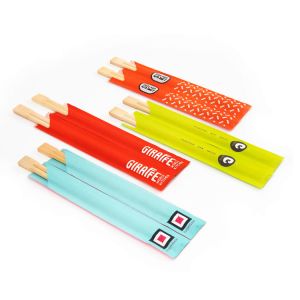 2019 popular paper cover chopsticks custom bamboo disposable bamboo chopsticks