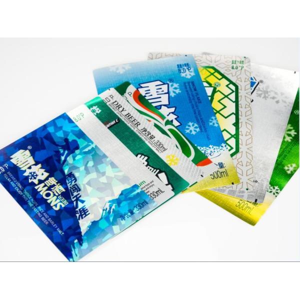 High end custom Metallised Paper Self Adhesive Beer Label metallized paper beer