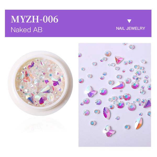 See Details Flat Bottom Mix Shape Glass Nail Diamond Rhinestones for Nail Art from Yiwu