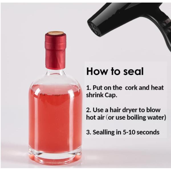 Clear Glass Refueled Beer Bottle with Cork-Sealed Lid and Acceptable Customer's Logo