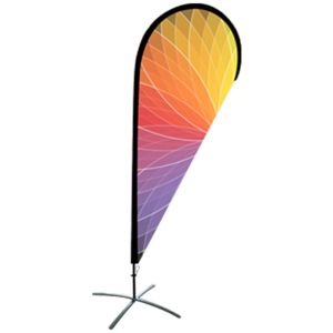 Washable Outdoor Teardrop Advertising Flags Double Sided Printing