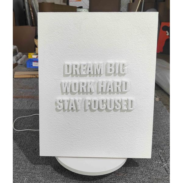 Handpainted 3D White Painting Relief Geometryczny Cubes Artwork Oil Painting Enthusiasts