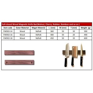 Eco-Friendly Bamboo Wood Magnetic Knife Holder for Stylish Kitchenroom Knives