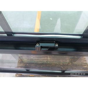 Black Anthracite UPVC Single Hung Window With Double Glass