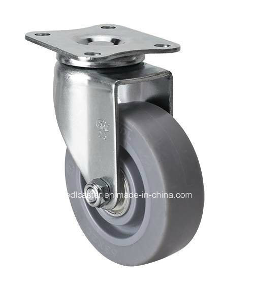 35kg Maximum Load 2.5" TPE Swivel Plate Caster for Edl Mini 26125-56 at
